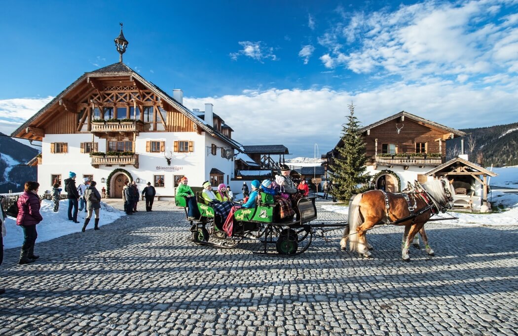 Pferdeschlittenfahrt zum Winterstellgut in Annaberg-Lungötz