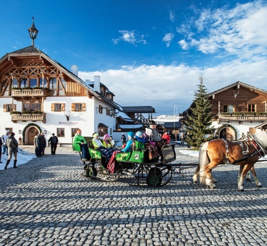 Pferdeschlittenfahrt zum Winterstellgut in Annaberg-Lungötz
